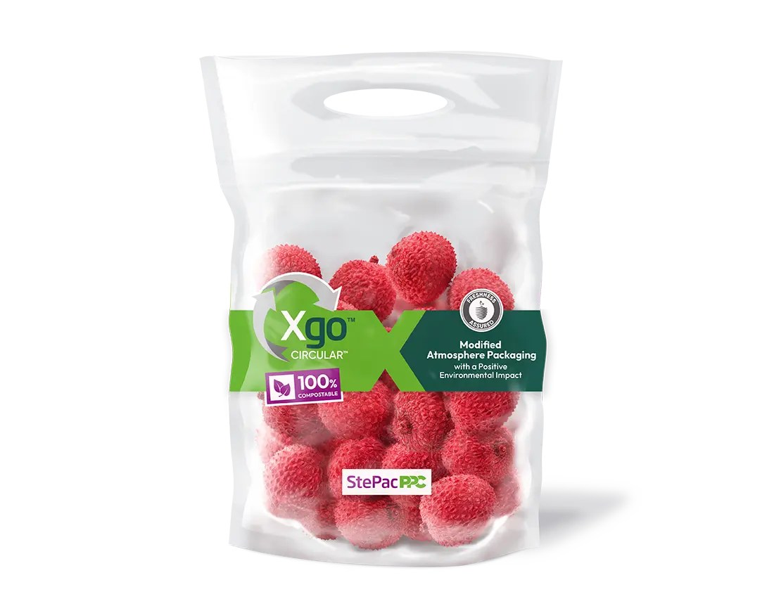 Xgo Stand Up Pouch Lychee 100P Compostable packaging
